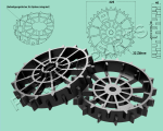 Antriebsräder 2er Set Offroad Profil für WORX Landroid L WR153E WR155E